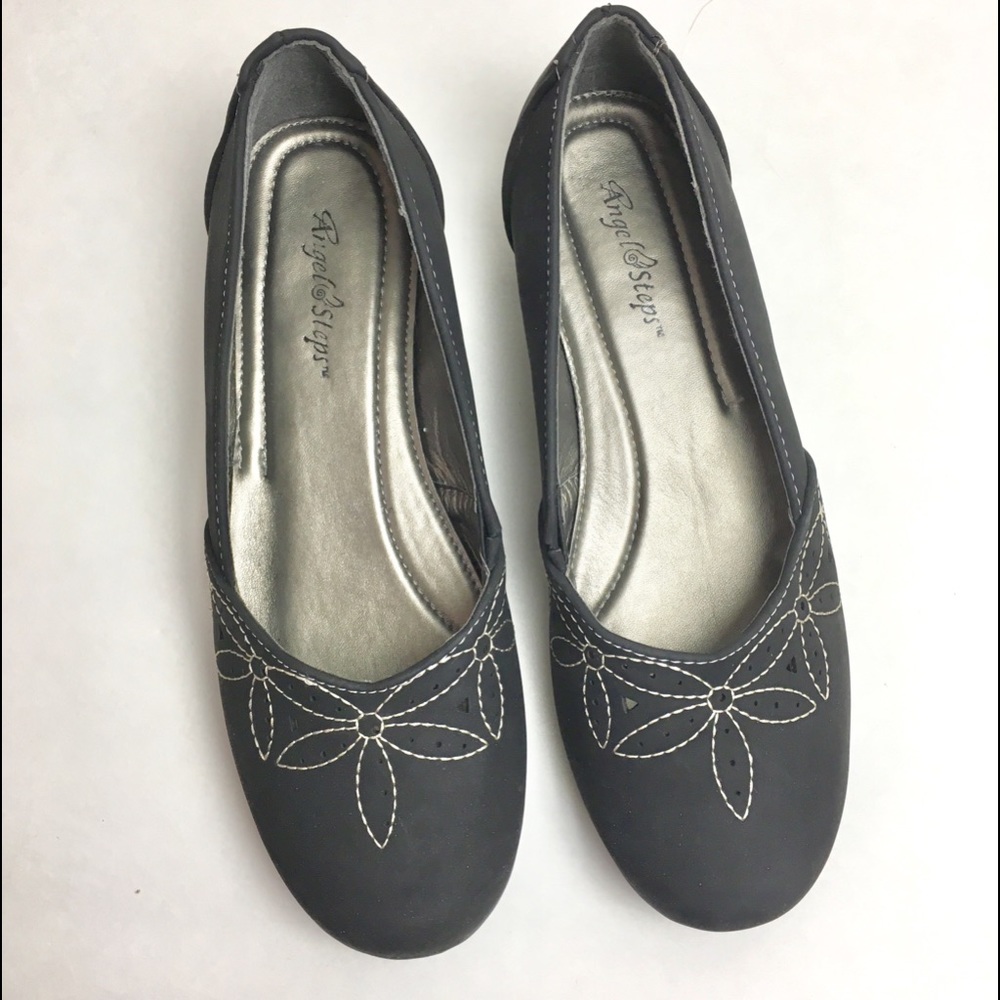 Flats Angel Steps Black Shoes Size 6.5